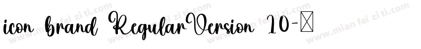 icon brand RegularVersion 10字体转换